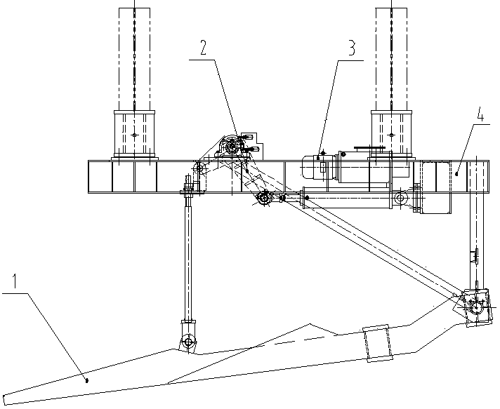 Electro-hydraulic drive M-shaped steel ladle capping and decapping device