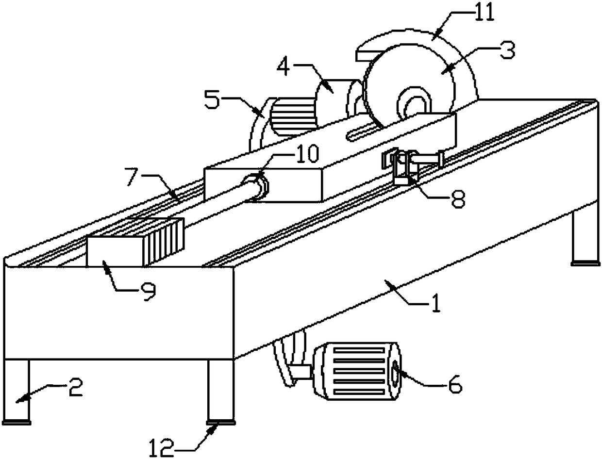 Cutting device for wood decoration material for indoor decoration