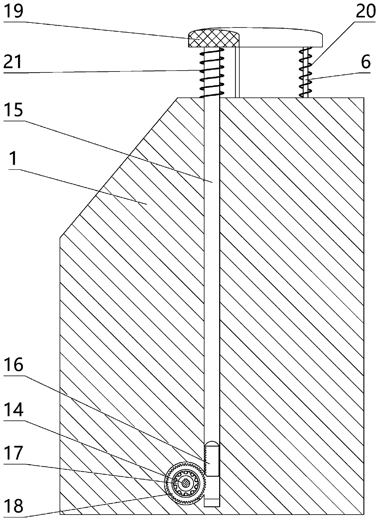 An easy-to-take hemostatic film storage device