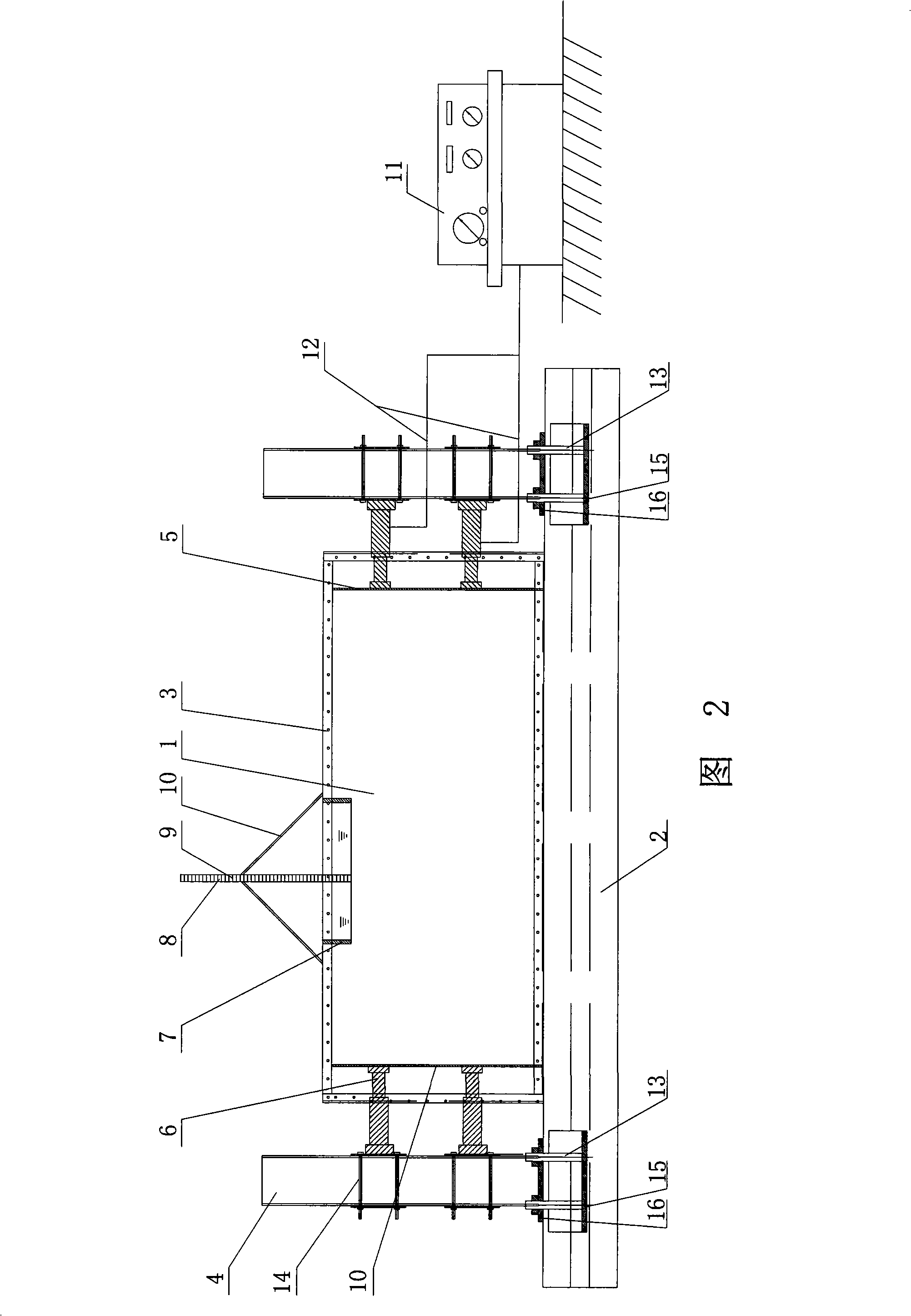 Offshore mining top board seepage flow sudden inflow test method and device