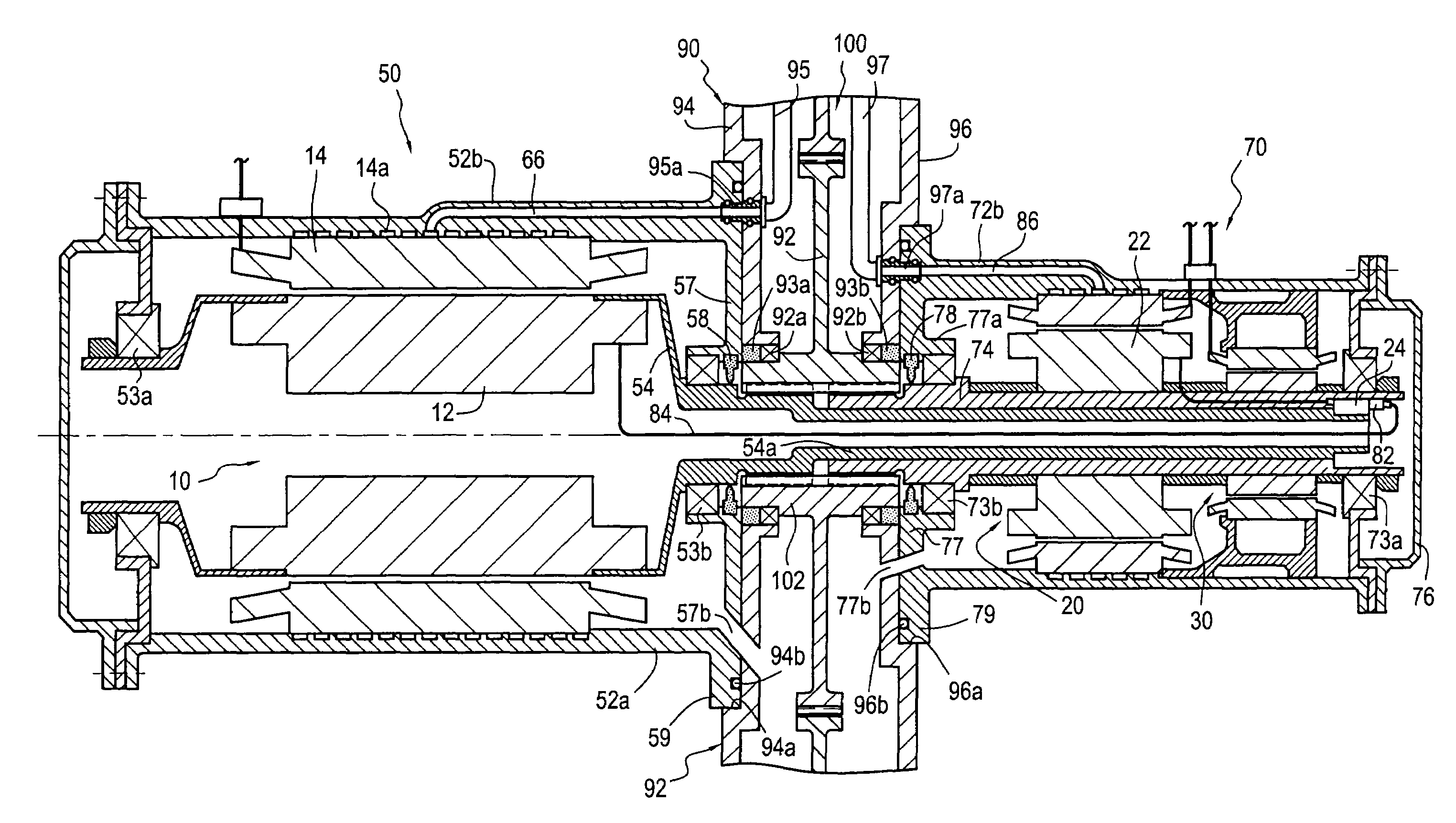 Distributed architecture for a gas-turbine starter/generator