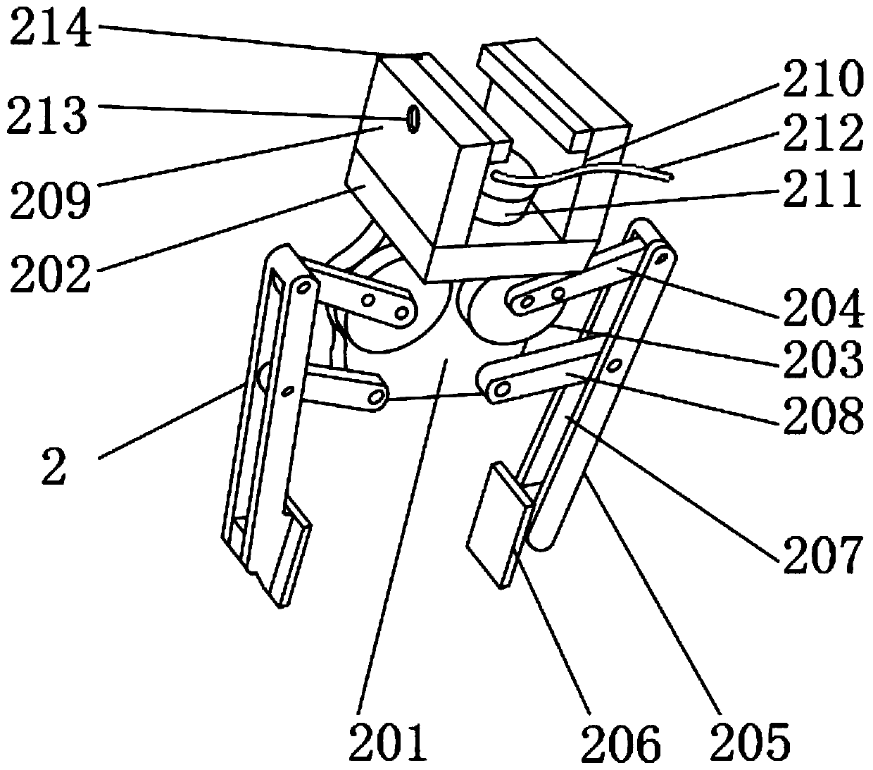 Clamping mechanism for hoisting duct piece