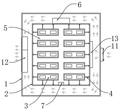 Lithium-ion battery thermal management method based on movable fins and phase change materials