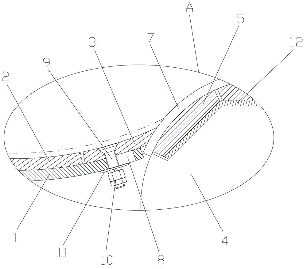 Discharge door structure of double-horizontal-shaft forced-type bituminous mixture blender