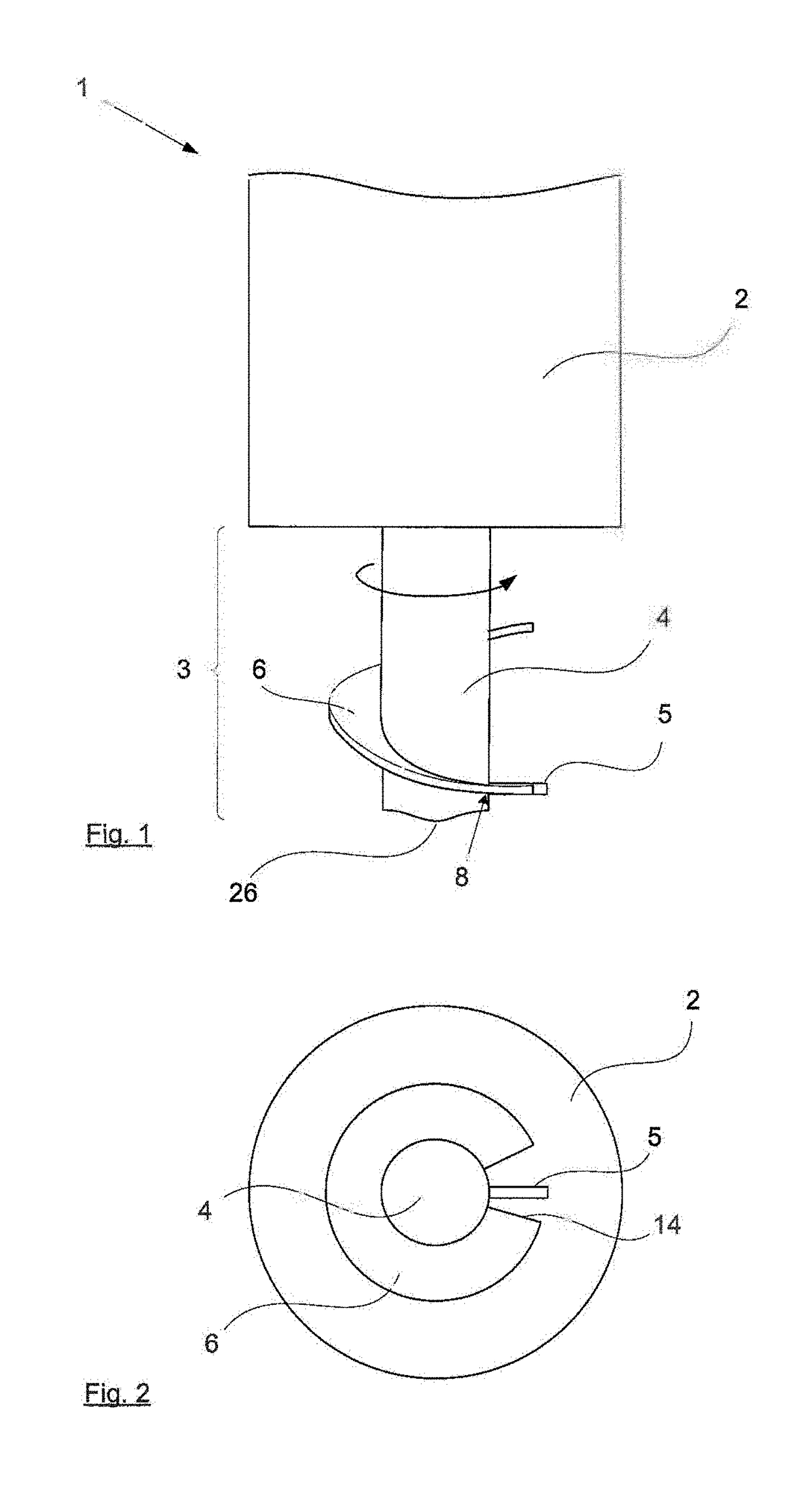 Tool for cutting a helical groove in bone