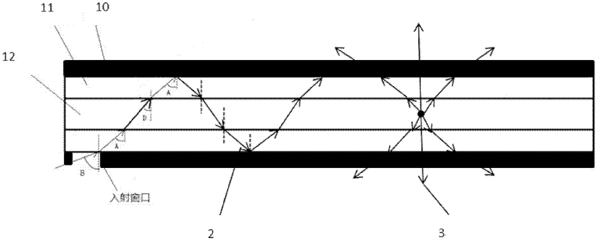 Liquid core waveguide fluorescence detector