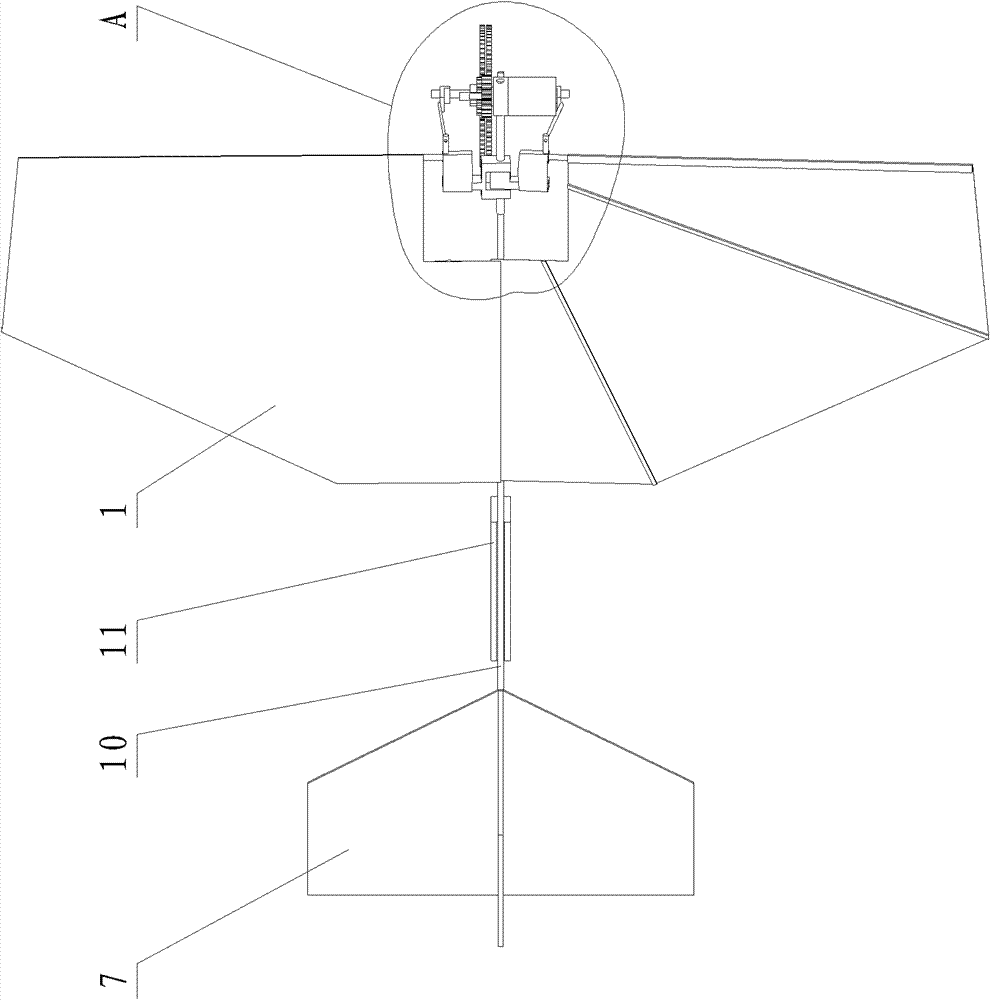 Two-dimensional flutter miniature flapping flight robot mechanism