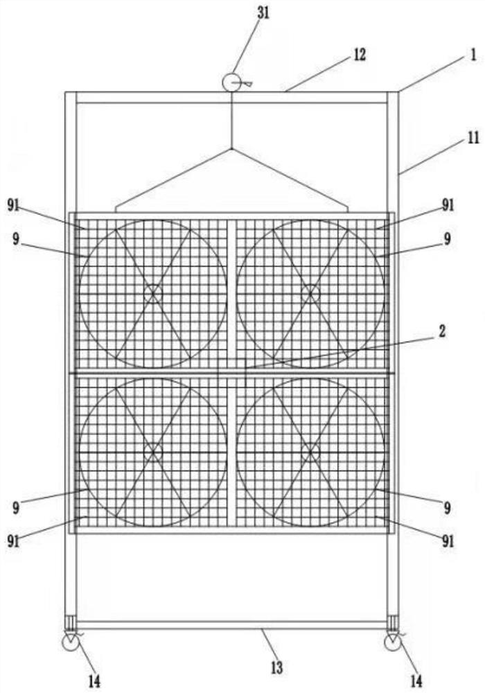 Movable wind generation system for wave model test