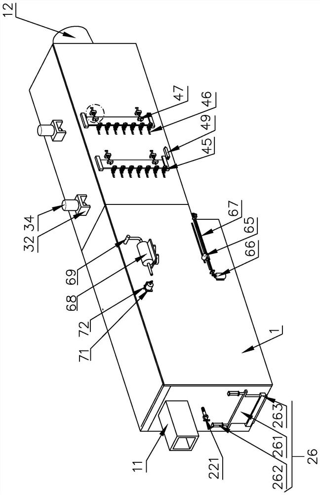 Treatment device for dust and waste gas in building material industry