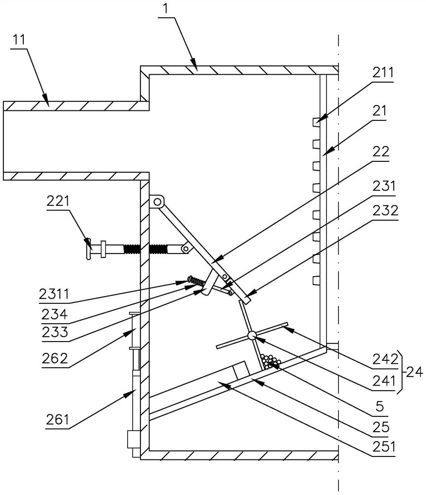 Treatment device for dust and waste gas in building material industry