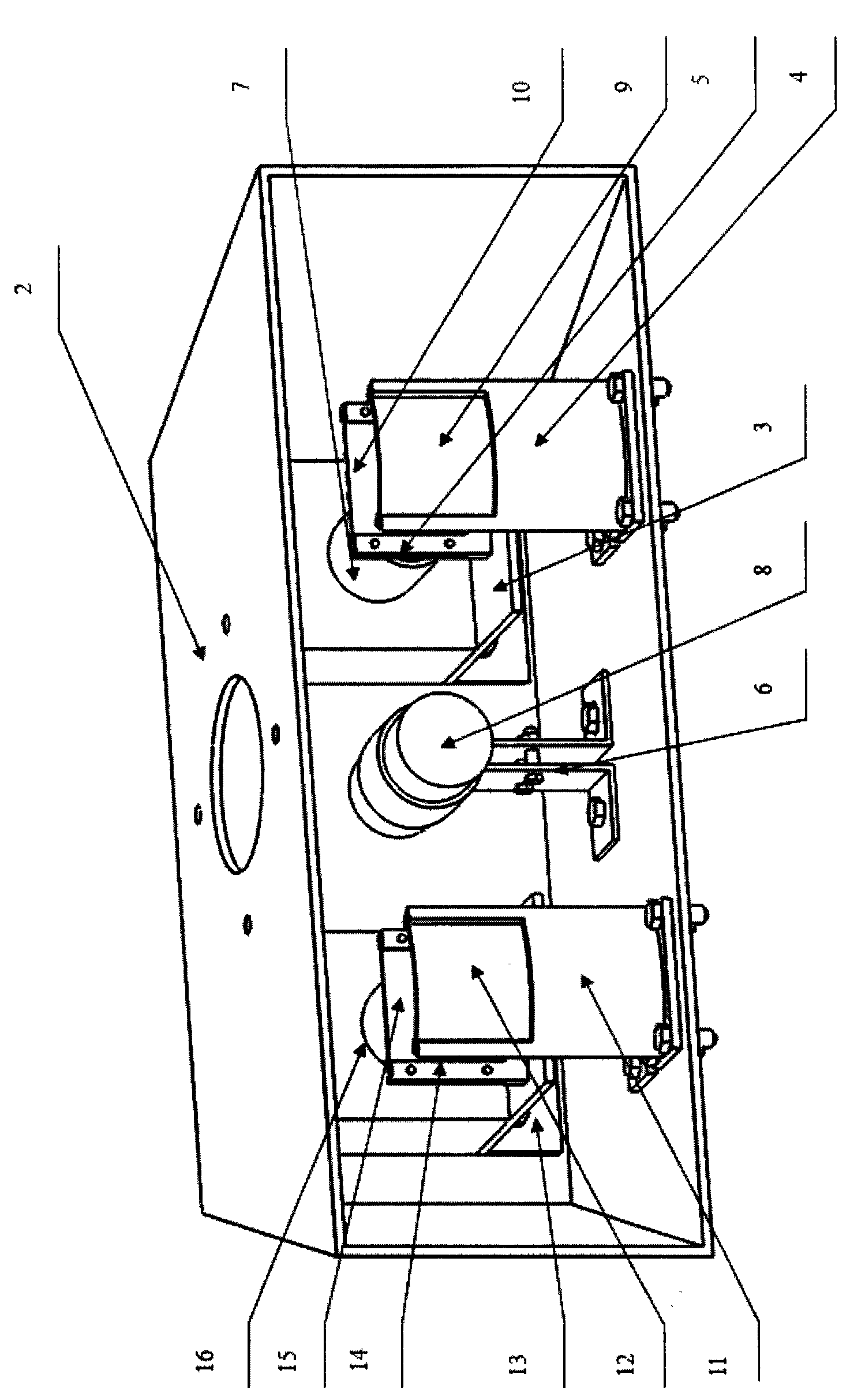 Overhead size binocular panoramic visual inspection system for commercial automobile