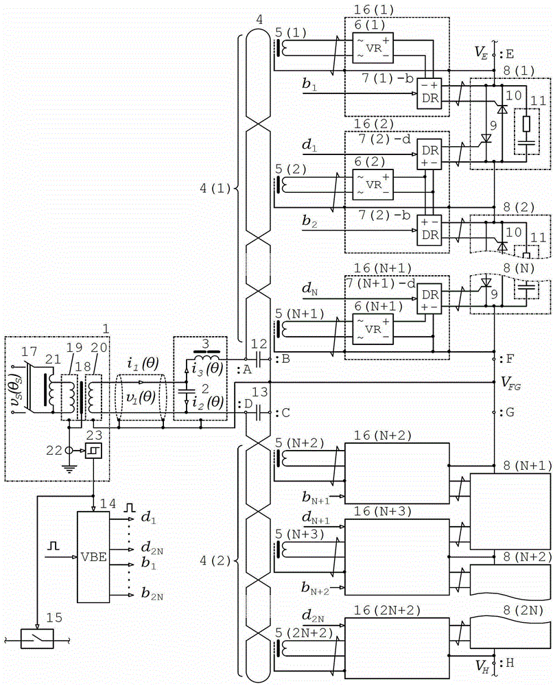 Power device for controlling power semiconductor device to form series valve group