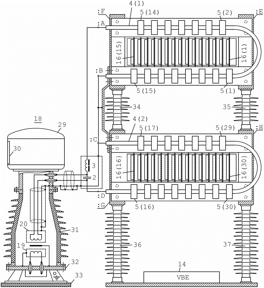 Power device for controlling power semiconductor device to form series valve group