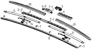 Combined windshield wiper