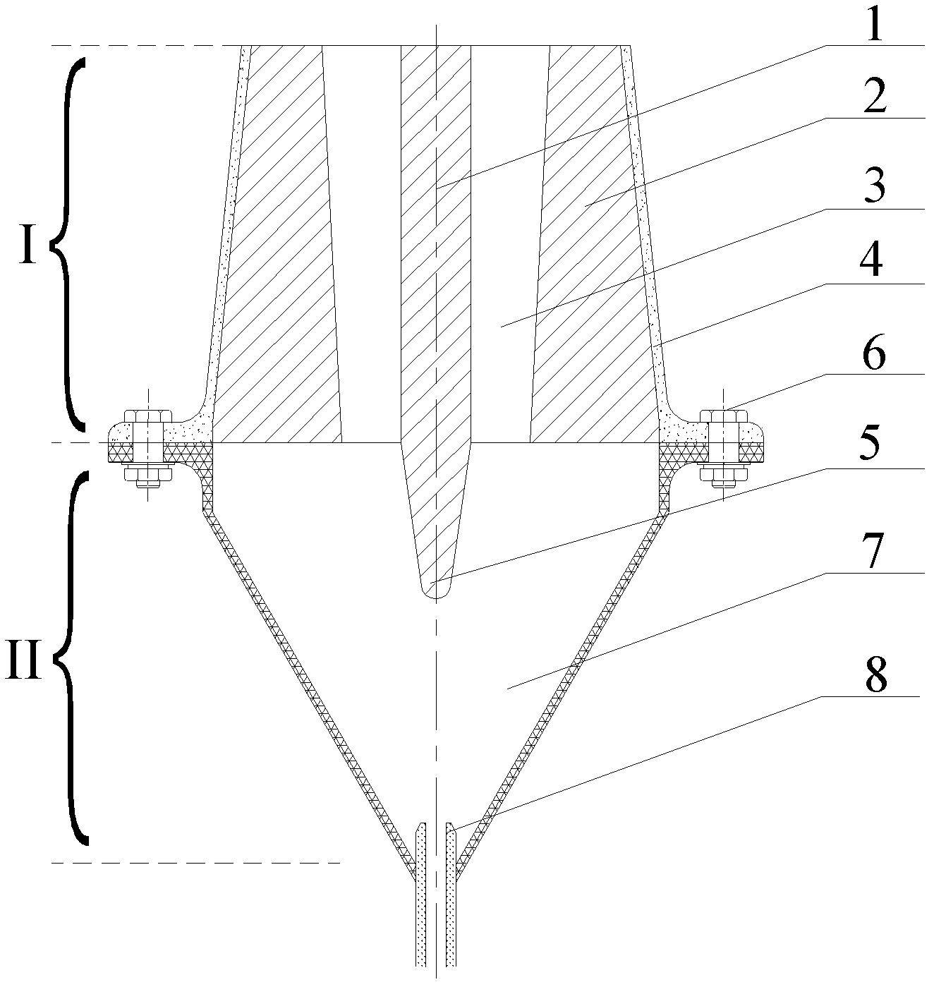 Frustum slit type anti-blocking ladle bottom-blown powder injection device