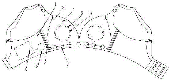 Nursing bra with massage function