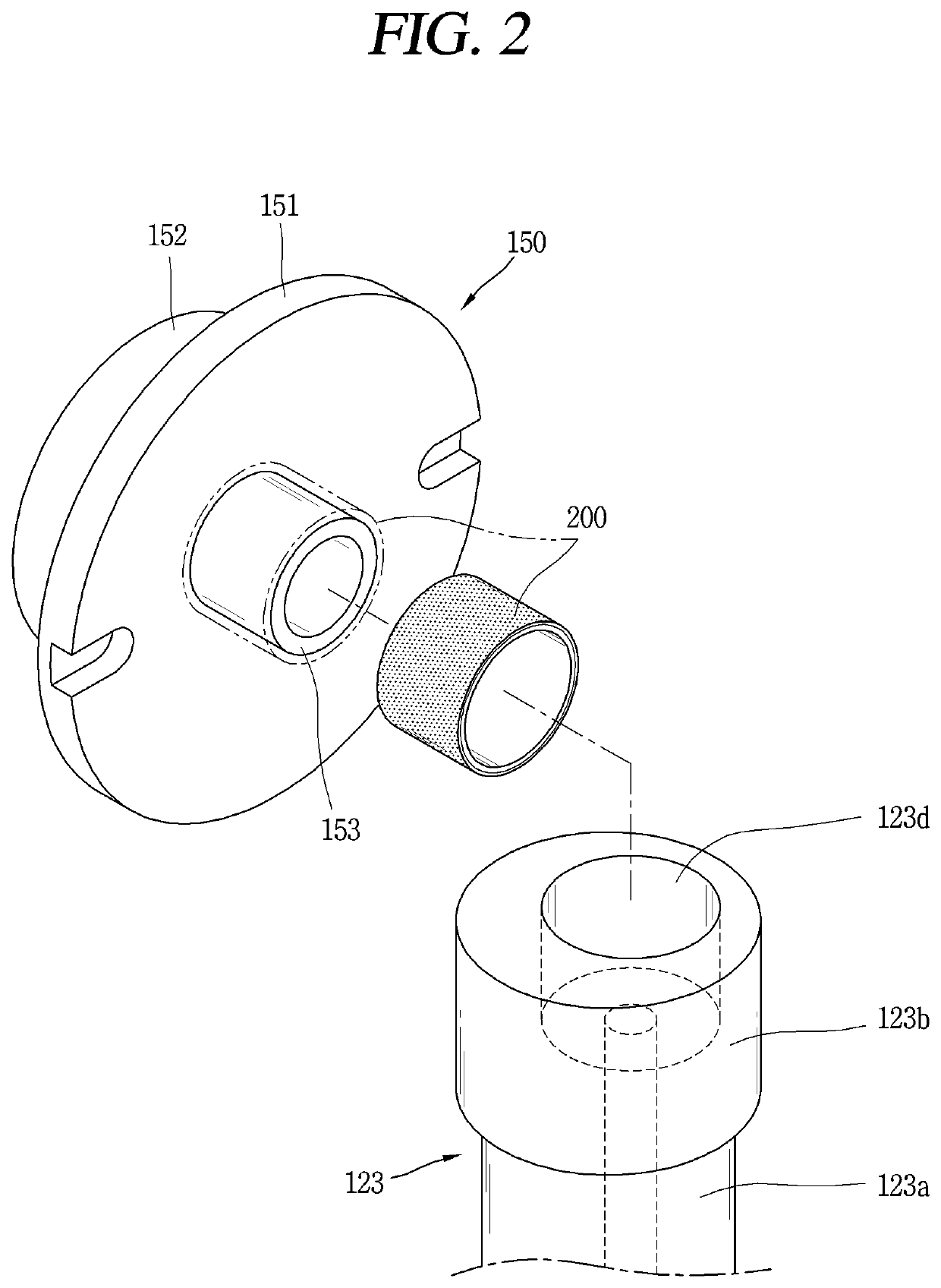 Bush bearing having outer lubricating layer, manufacturing method therefor and scroll compressor having same applied thereto