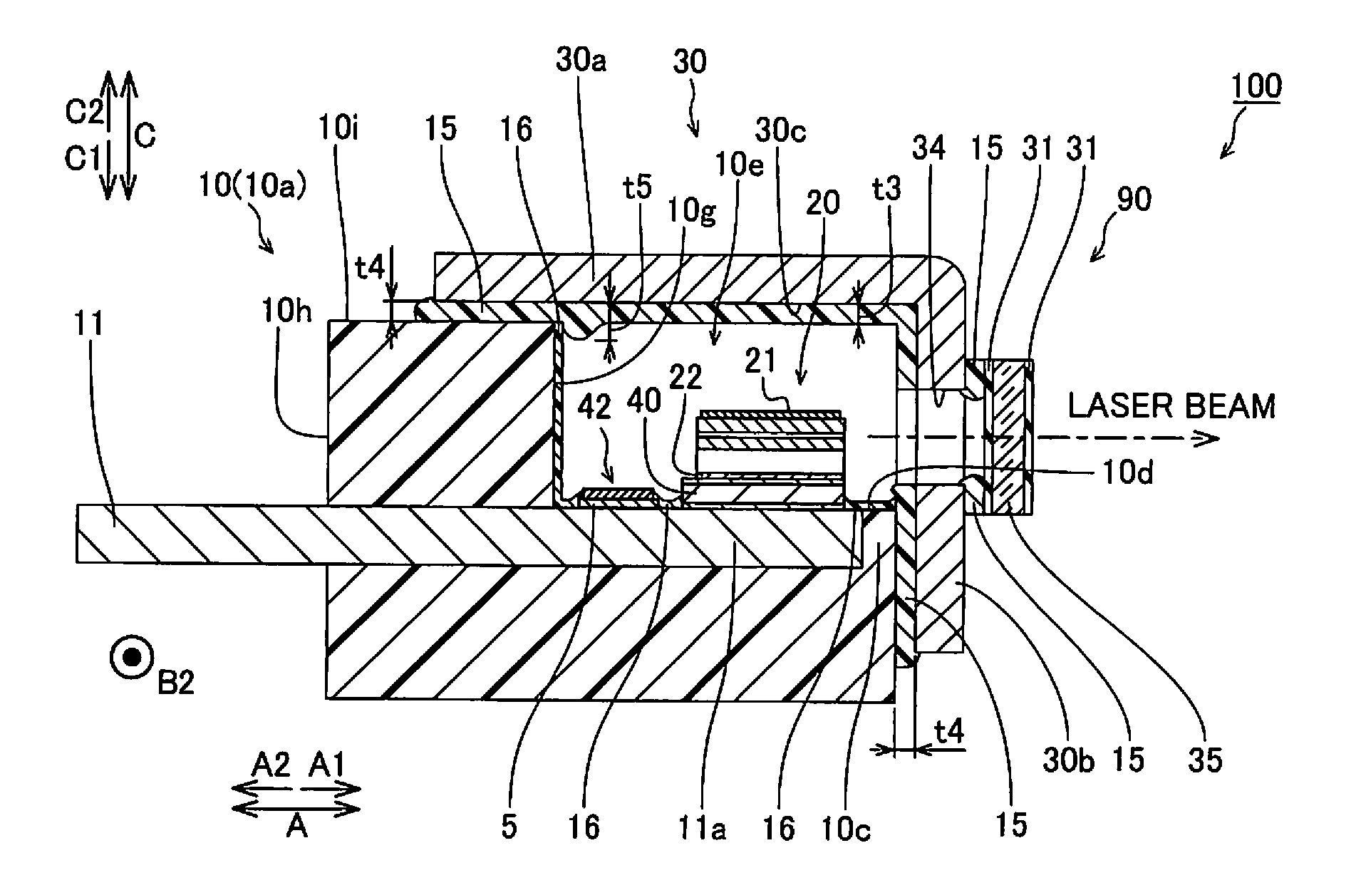 Semiconductor laser apparatus, method of manufacturing semiconductor laser apparatus and optical apparatus