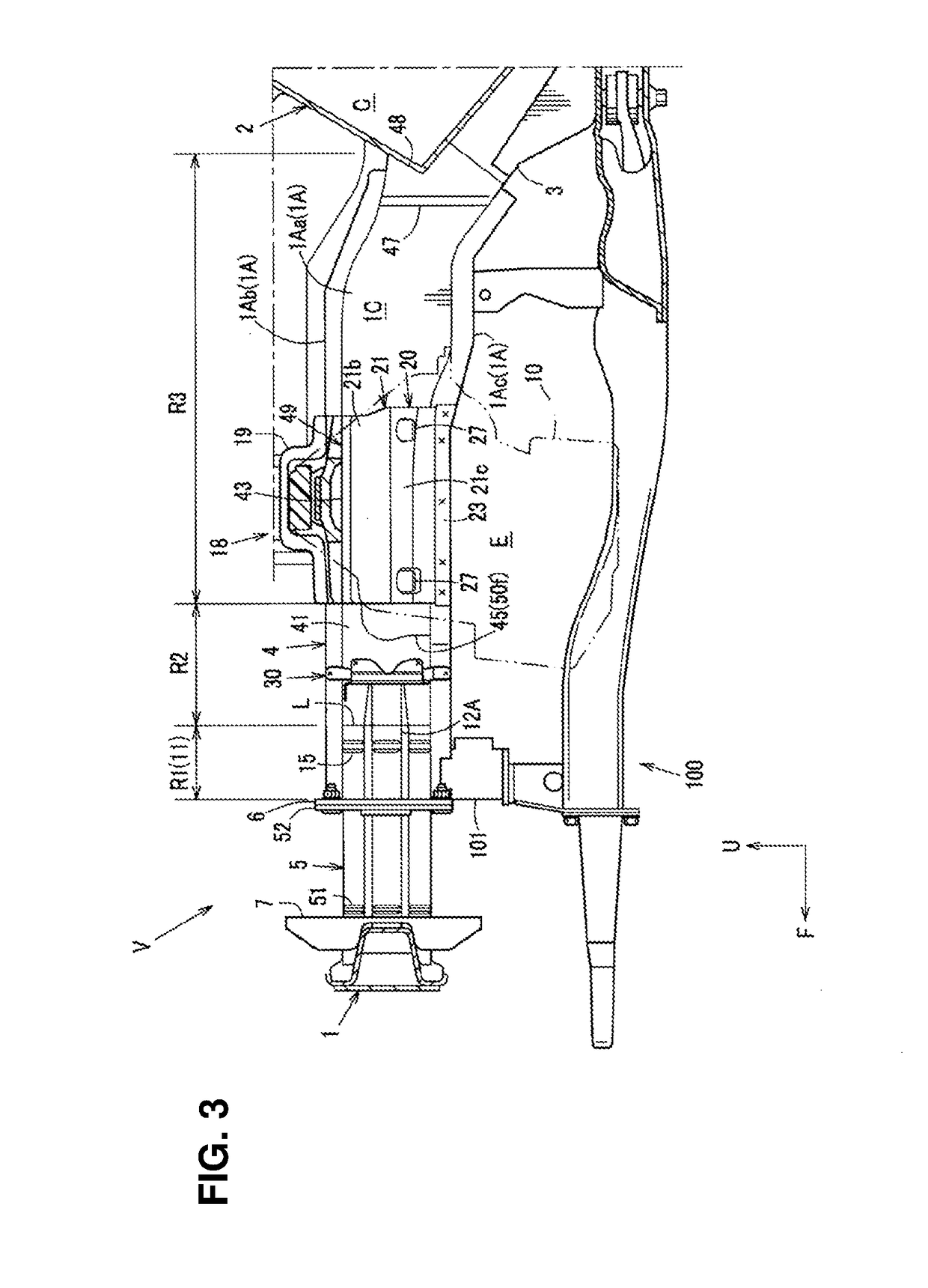 Front vehicle-body structure of vehicle