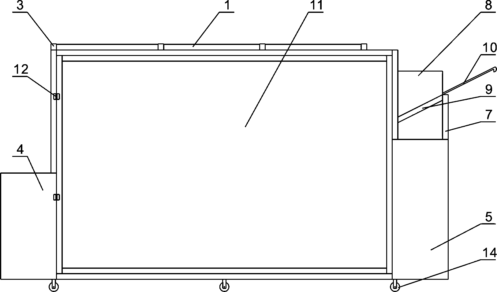 Multi-operating mode frame type portable landslide testing device for geomechanical model