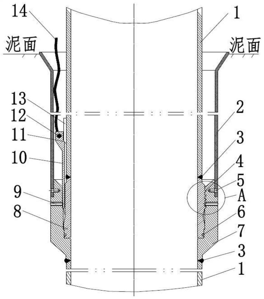 Waterproof guide pipe device with protective pipe and using method of waterproof guide pipe device