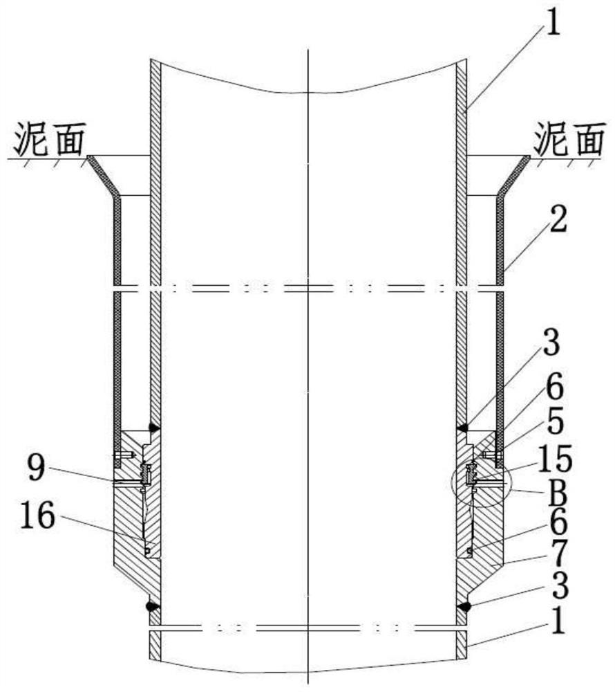 Waterproof guide pipe device with protective pipe and using method of waterproof guide pipe device