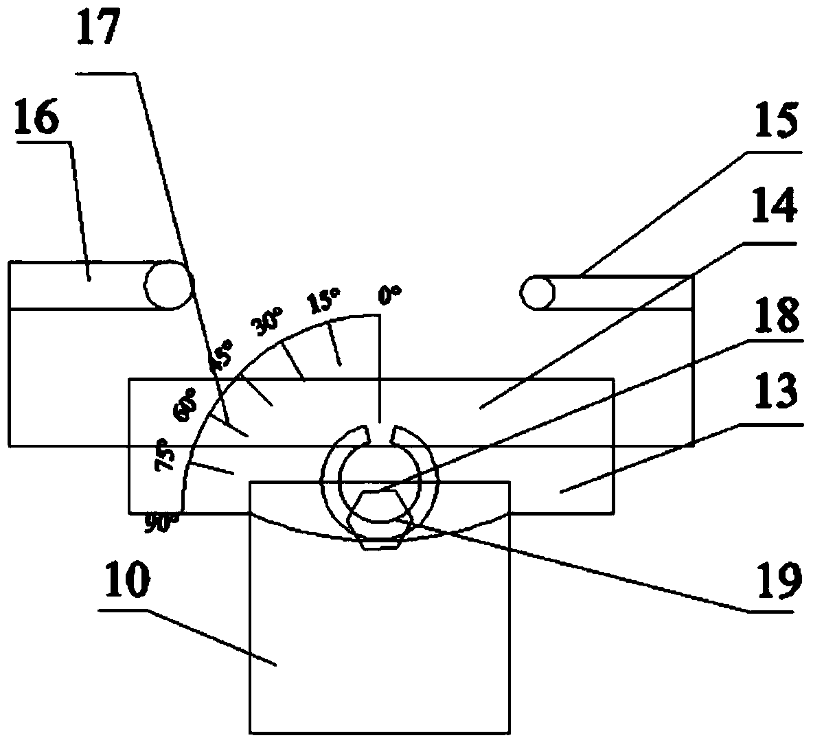 High-temperature pressurization airflow solid particle erosive wear testing device