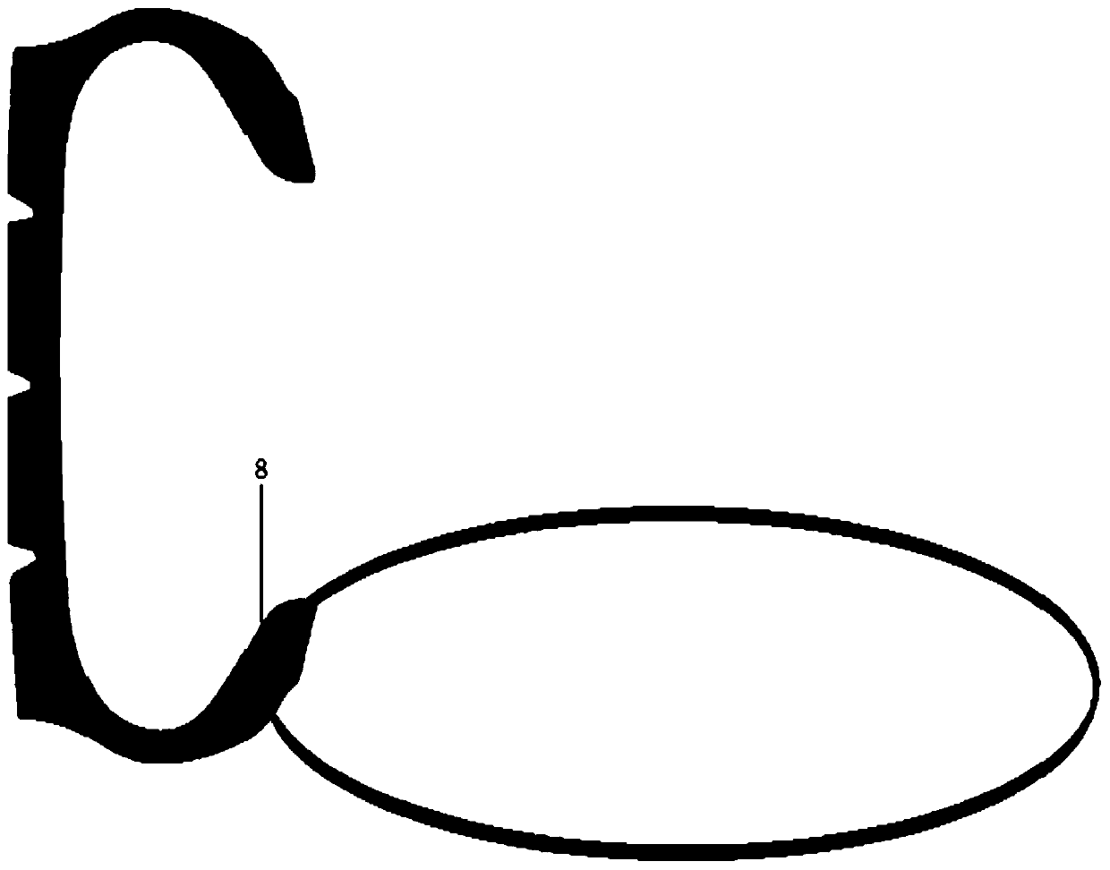 Method for designing triangular rubber core structure of tire