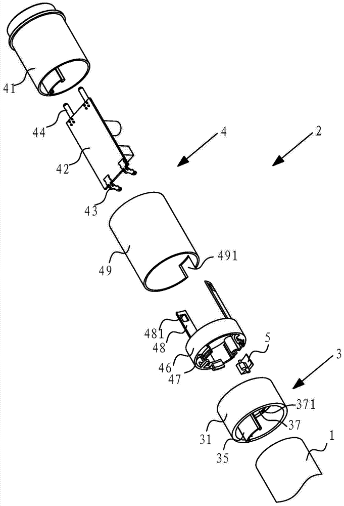 360-degree rotatable lamp head and LED lamp including the lamp head