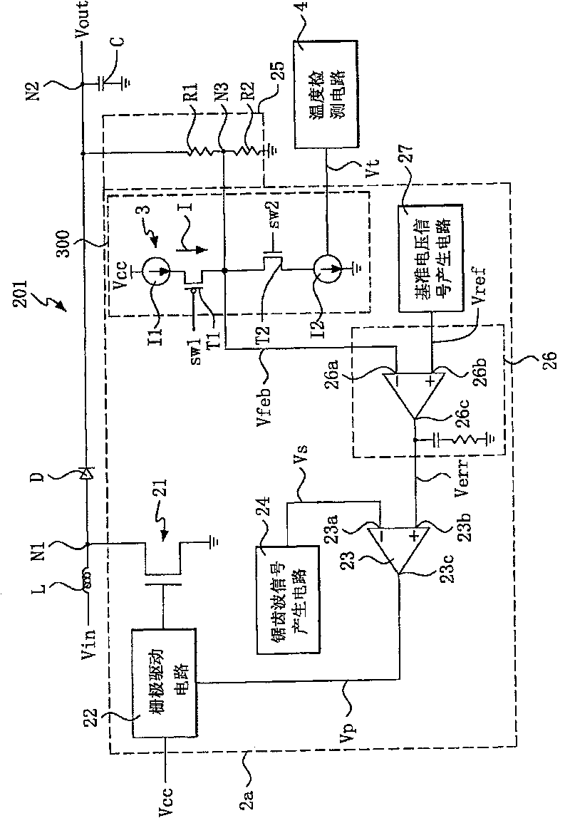 DC-DC converter with temperature compensating circuit