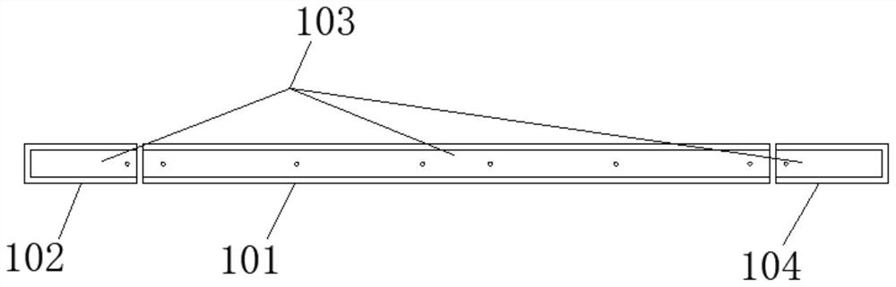 Sectional type through tail lamp for automobile