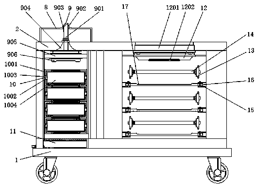 Disinfection equipment used for needle assembly, having classification structure and convenient to store