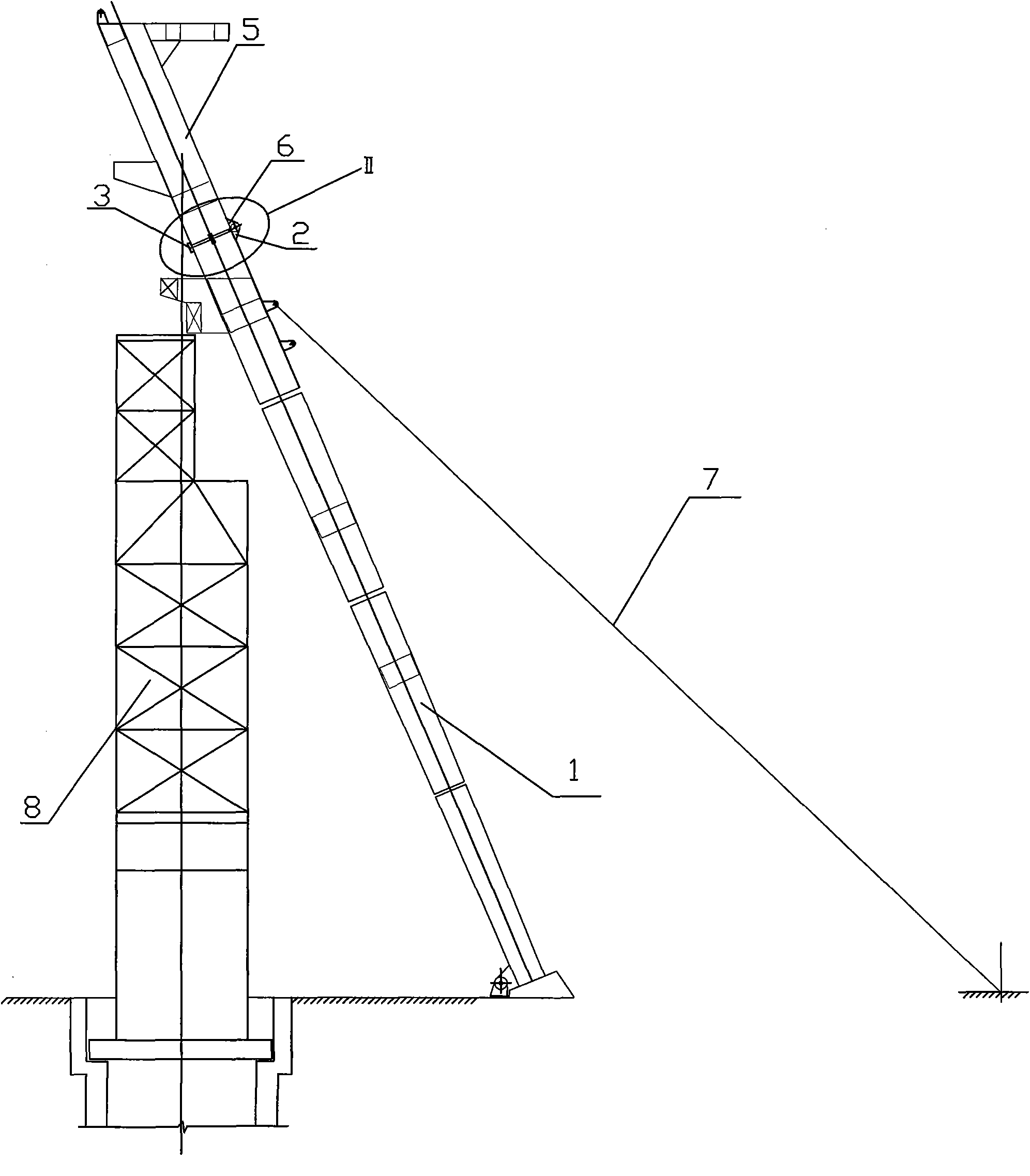 Overhead hoisting and butt-joint method for box-type headframe