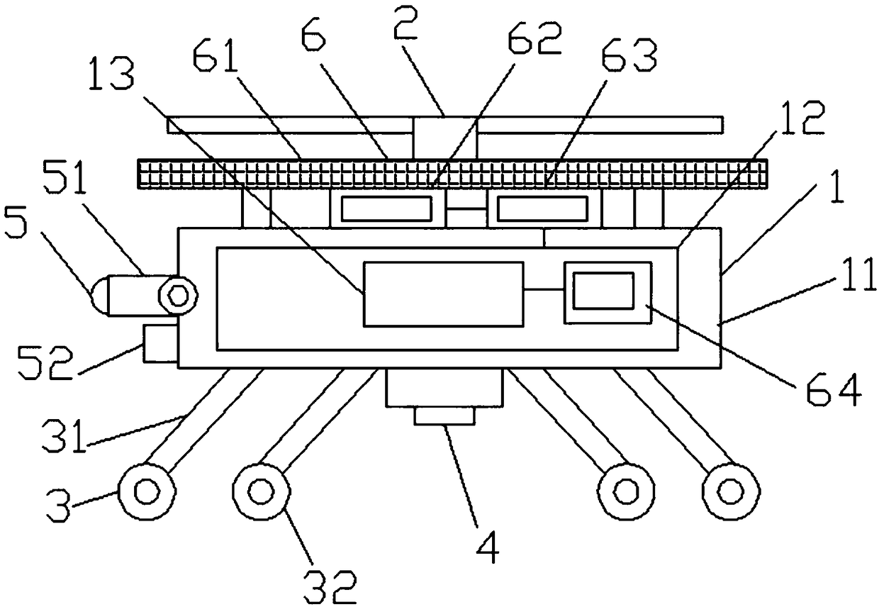 Air-land amphibious four-rotor unmanned aerial vehicle