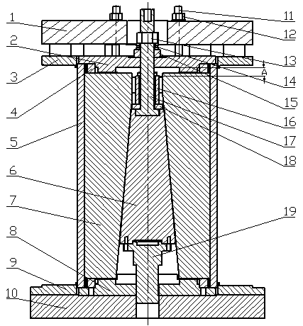 Overlying tool for large motor stator iron core