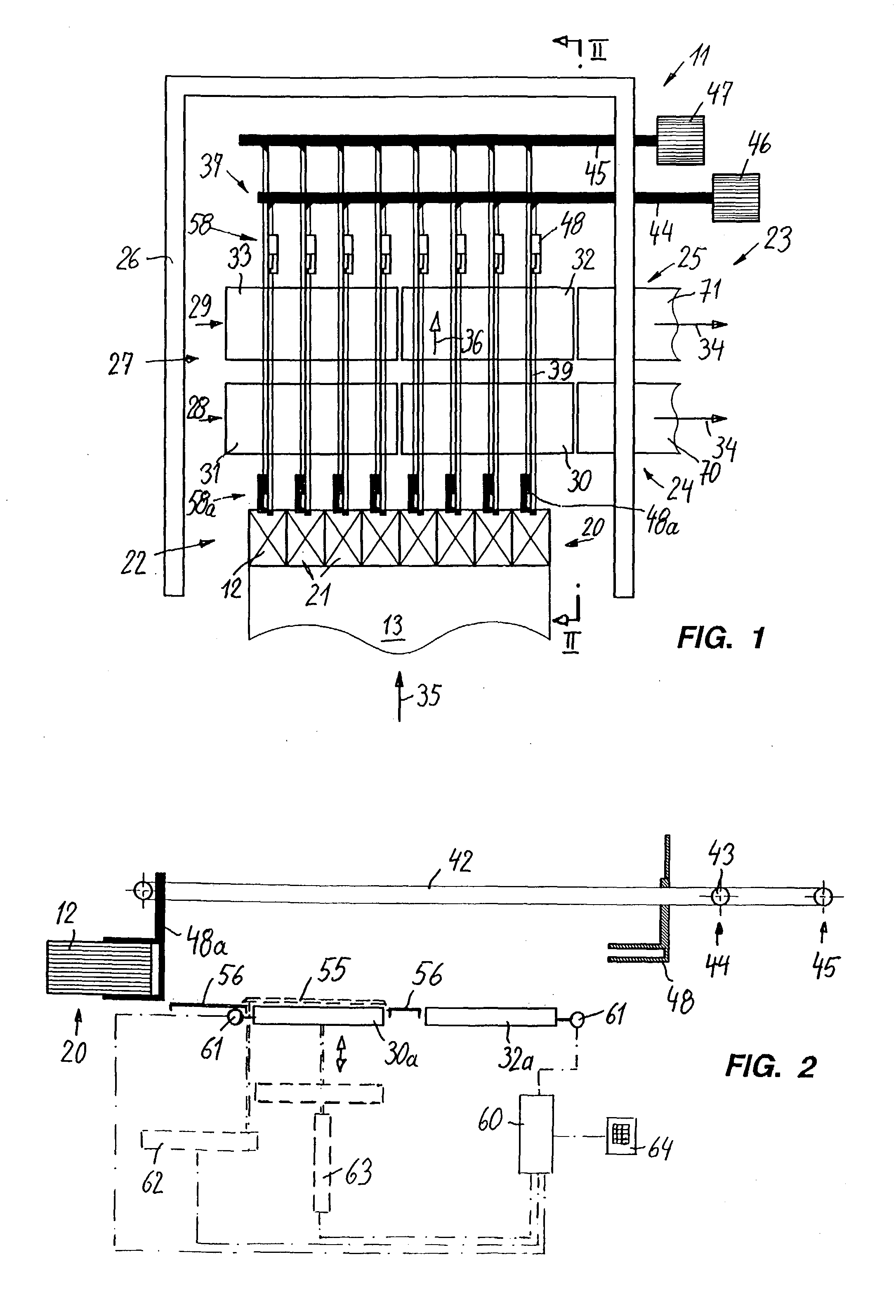 Conveyor system and method for transferring stacks of paper or the like to a discharge conveyor