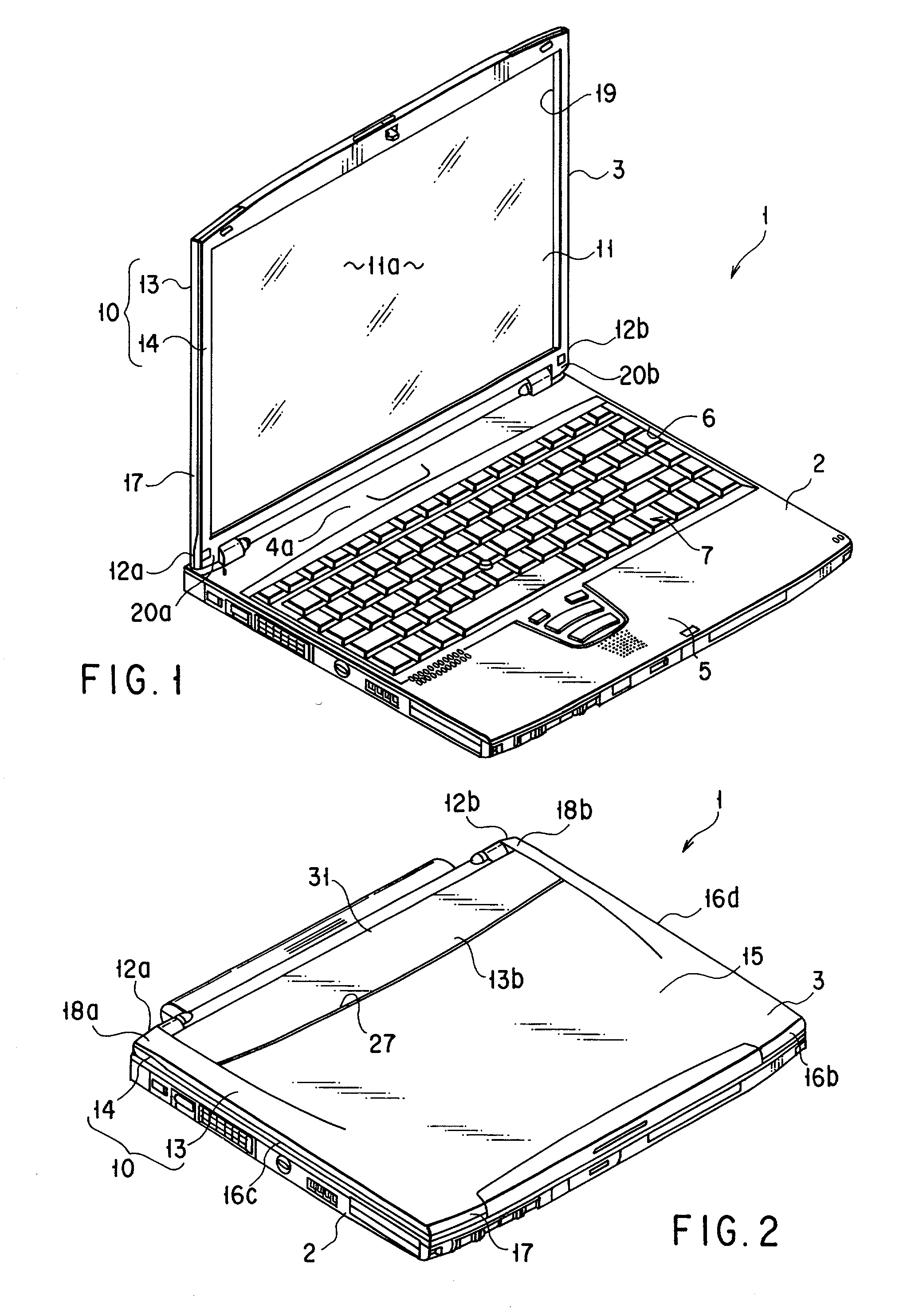 Housing for electronic apparatus having outer wall formed by injection molding