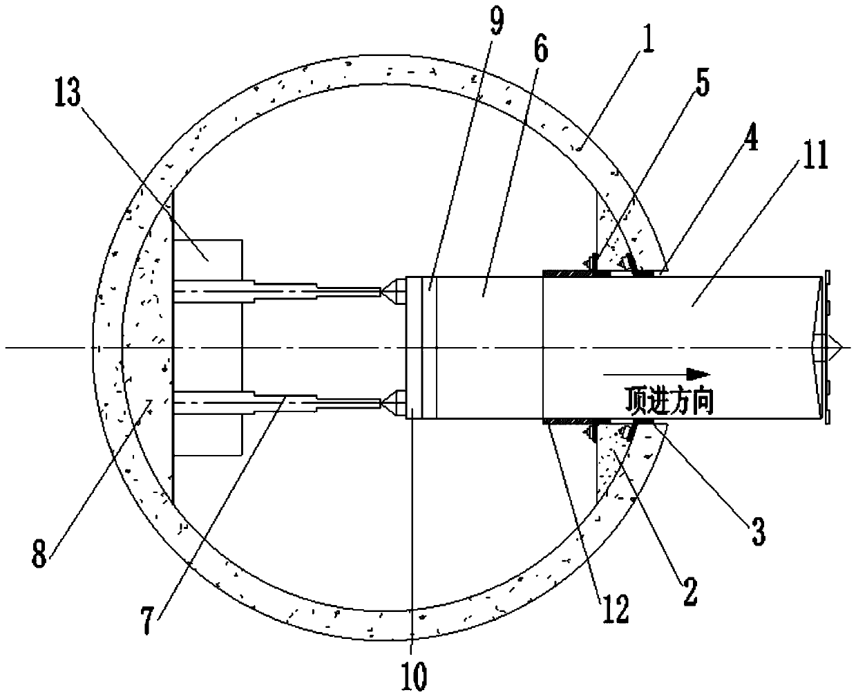 A water-stopping method and device for pipe-jacking entry and exit holes suitable for areas with deep, thick, water-rich sand layers