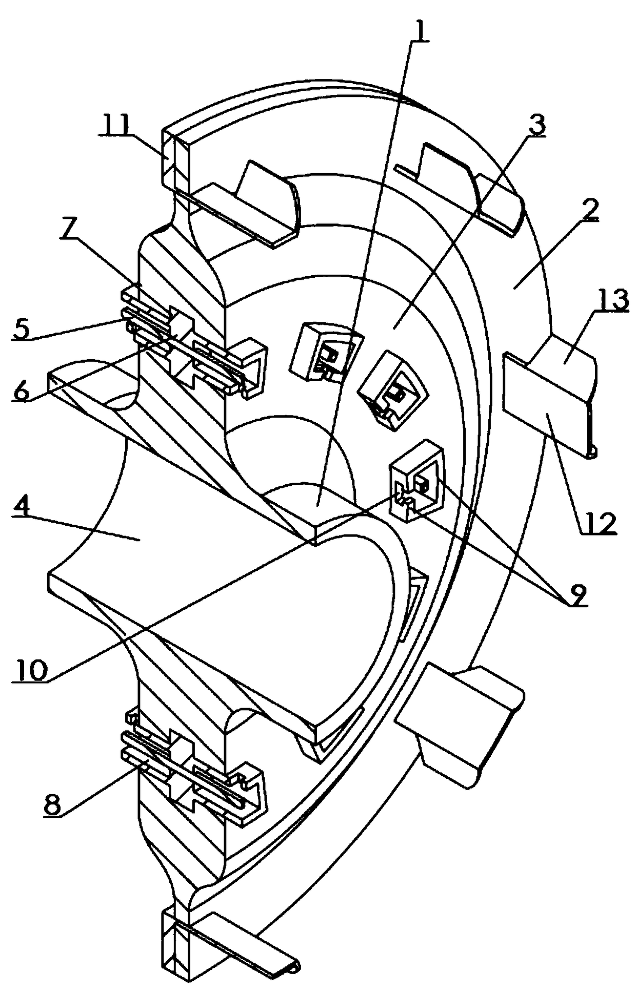 Expandable protective cover with arc positioning terminal