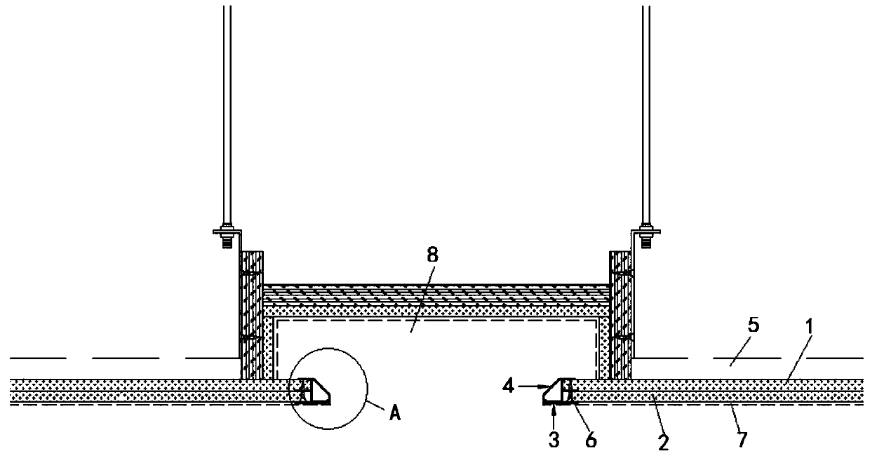 Edge closing method of suspended ceiling lamp trough