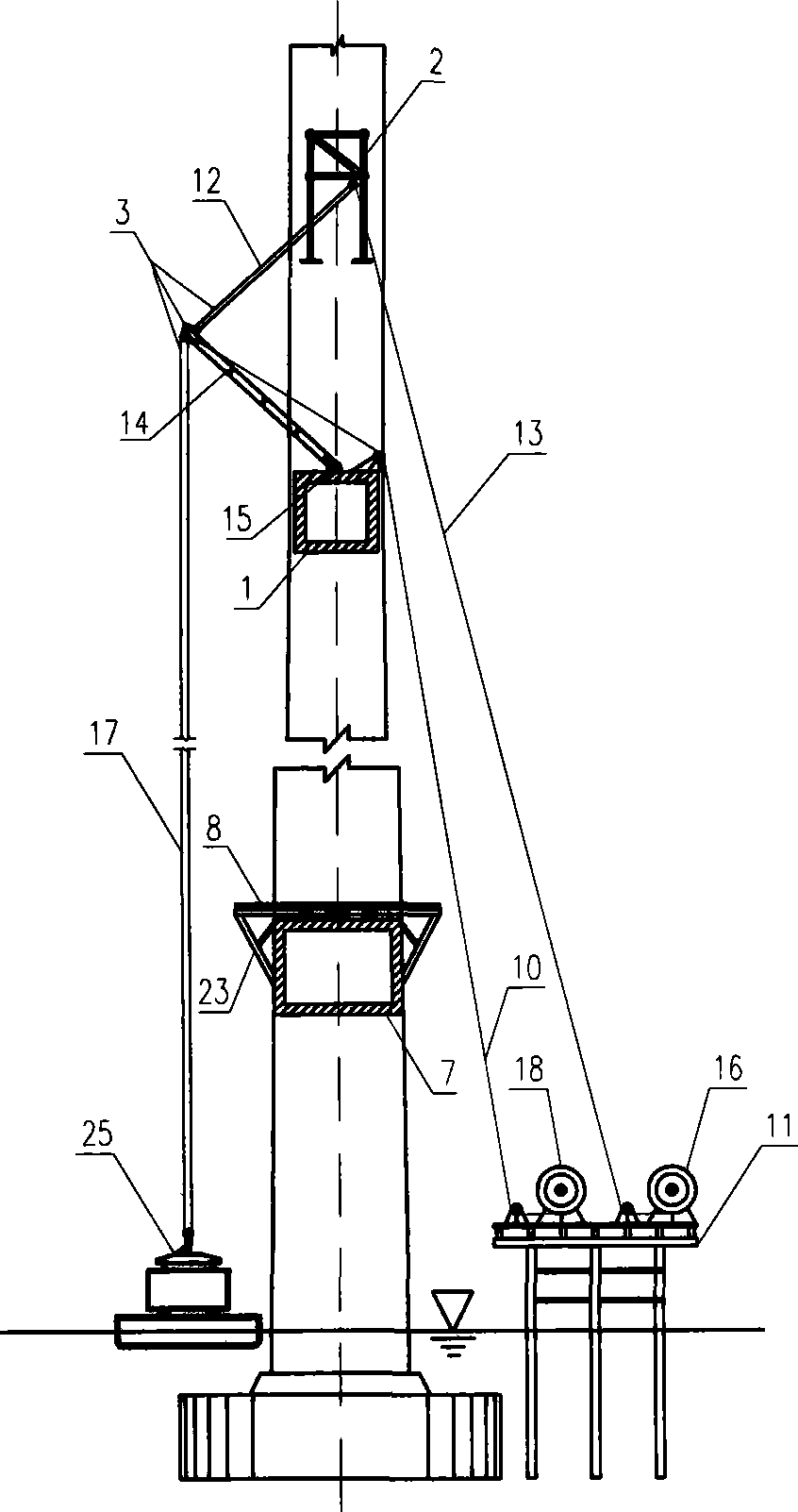Mounting method for underbeam segment of large-stride steel box girder stayed-cable bridge