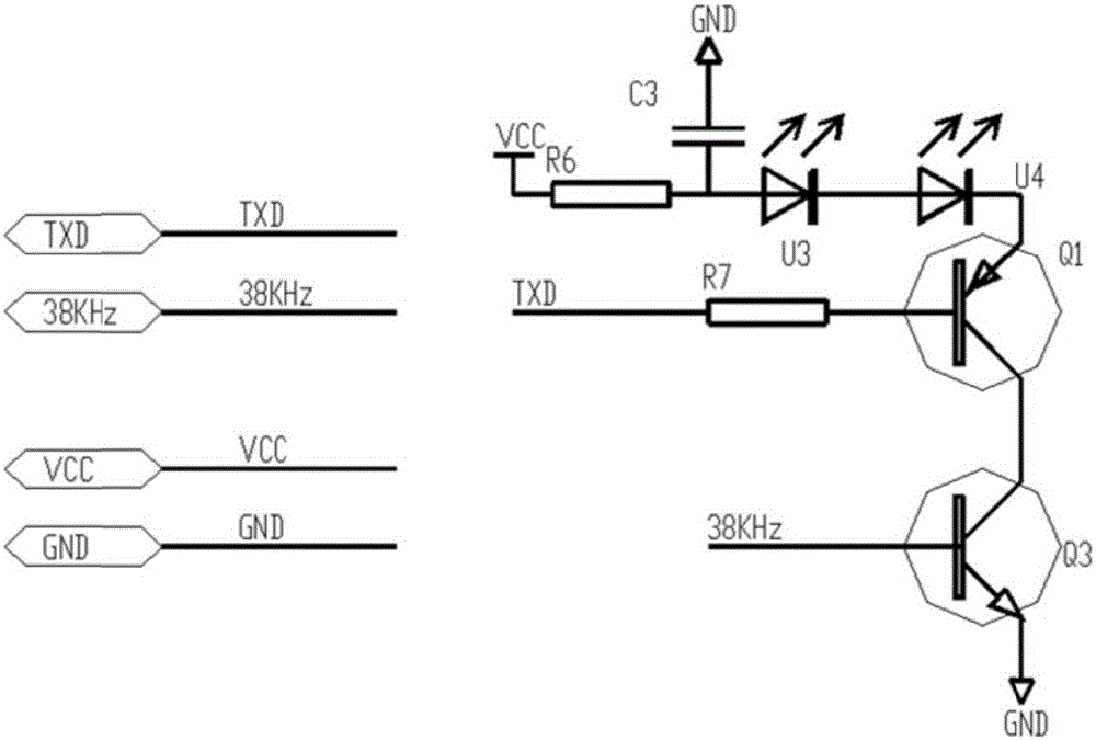 485-infrared conversion circuit and method for transmitting data