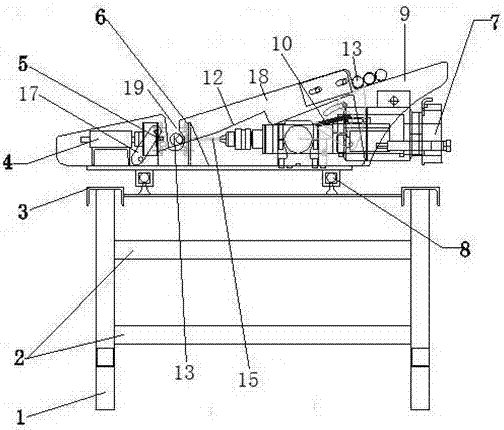 Multi-position automatic drilling machine for greenhouse accessory machining