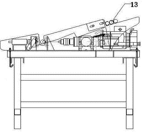 Multi-position automatic drilling machine for greenhouse accessory machining