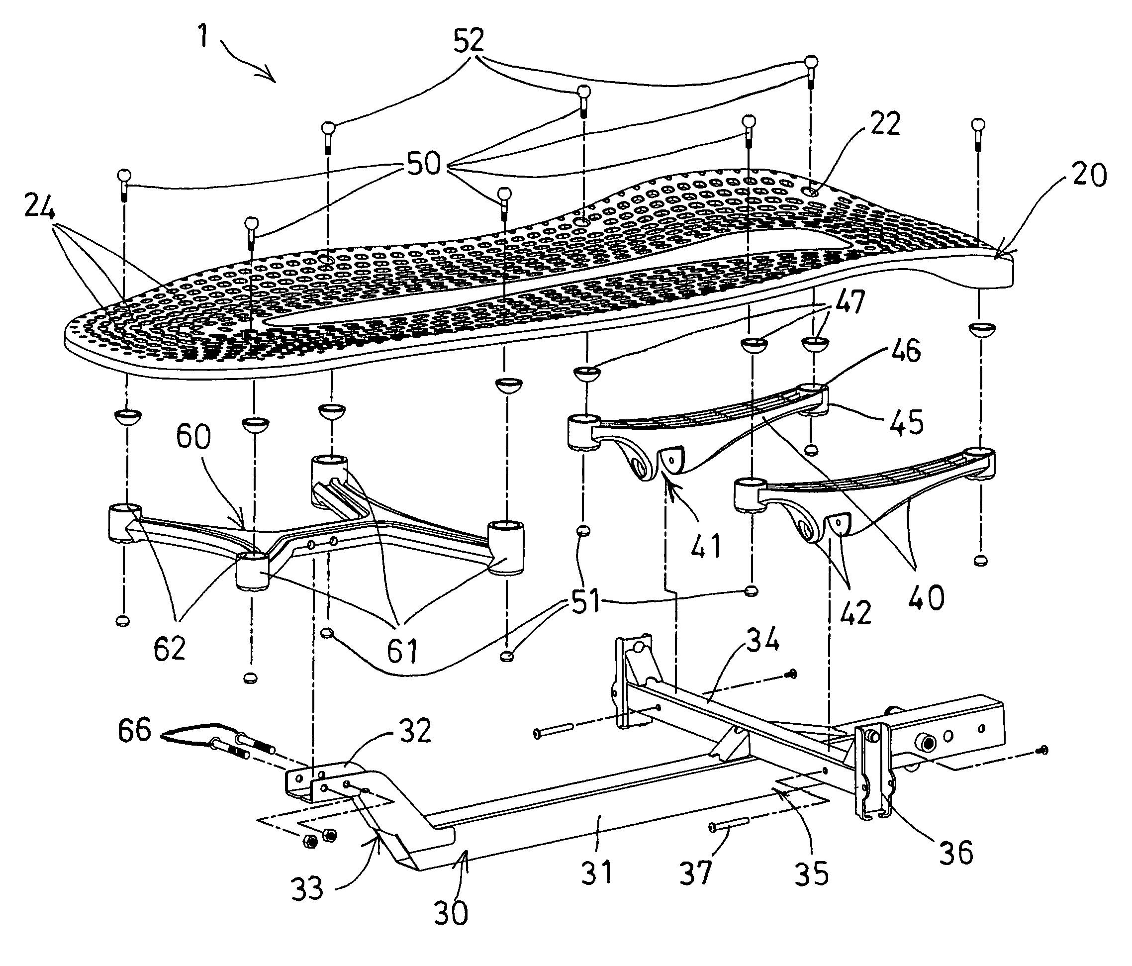 Table for tilting inversion exerciser