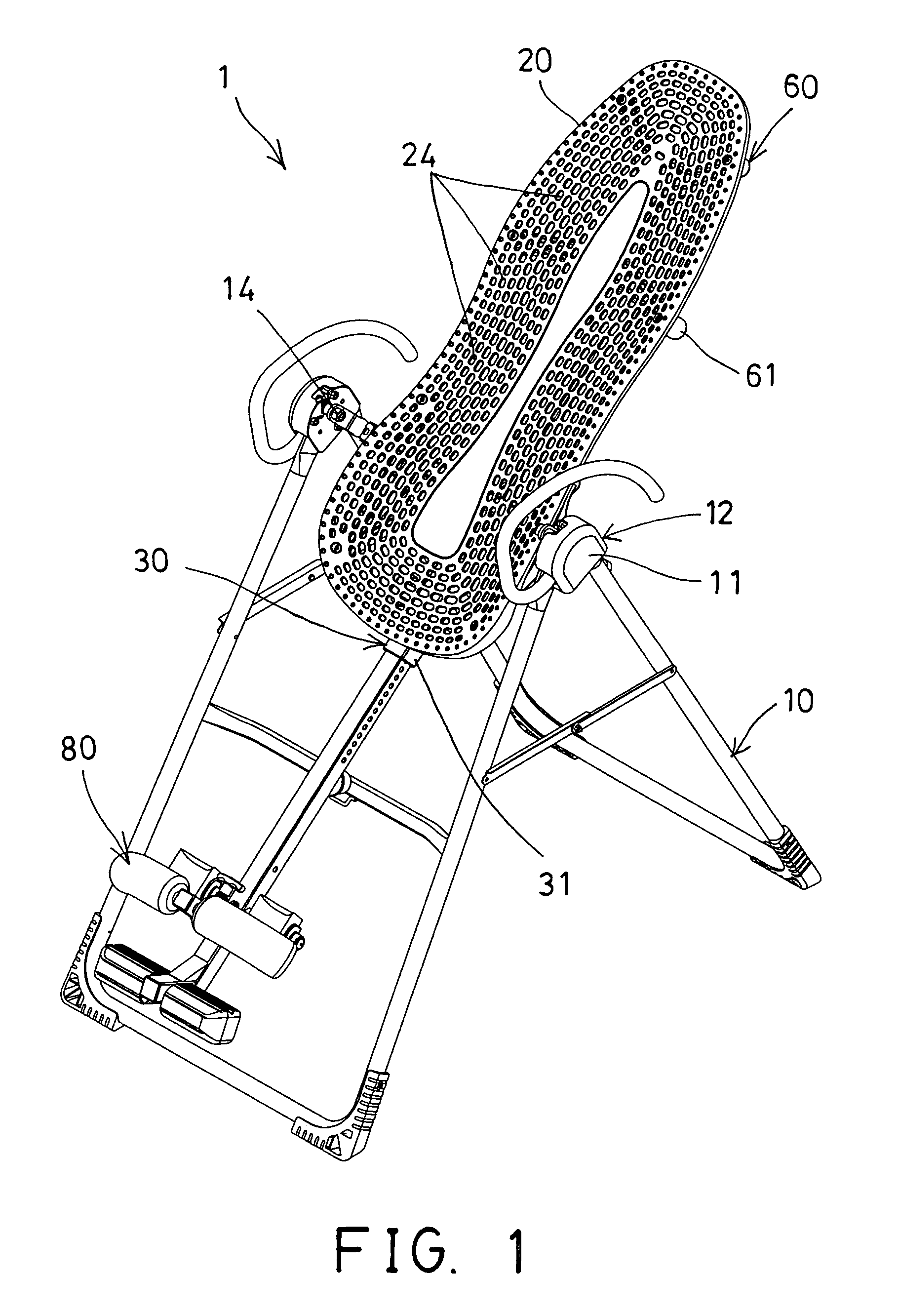 Table for tilting inversion exerciser