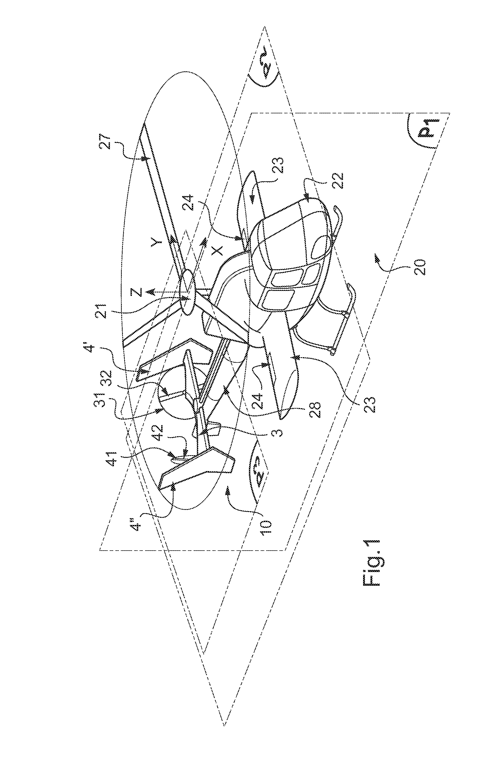 Anti-torque device with longitudinal thrust for a rotorcraft