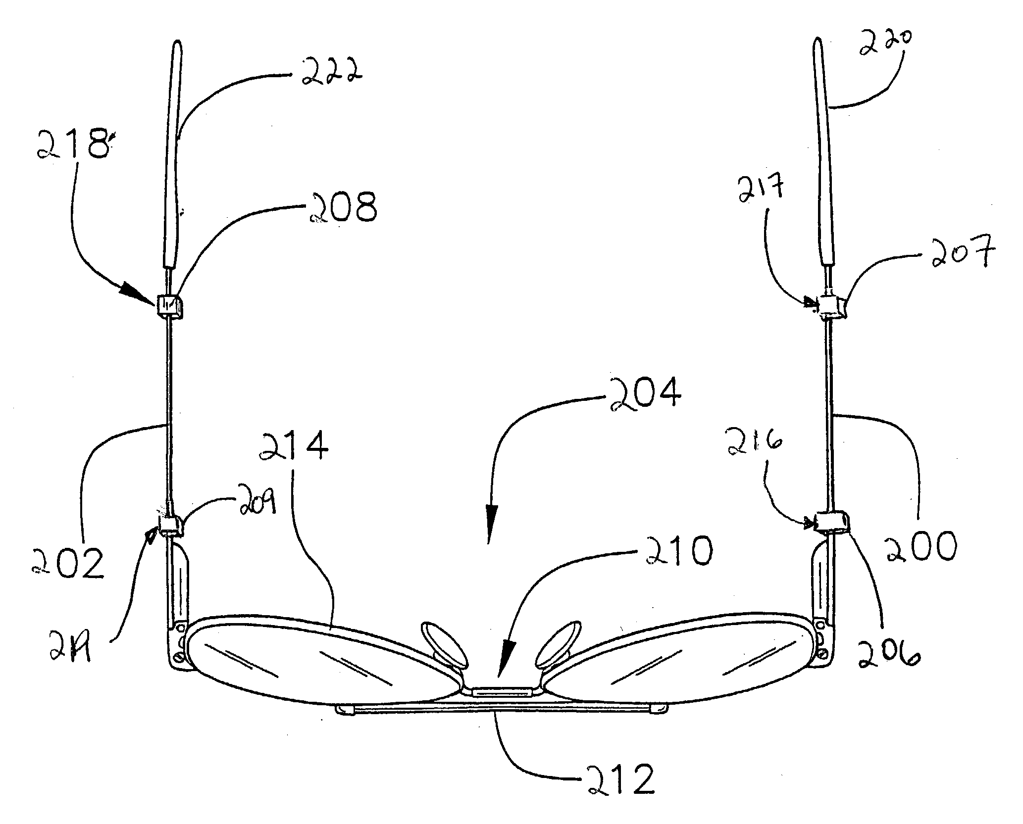 Offset eyeglasses clasp