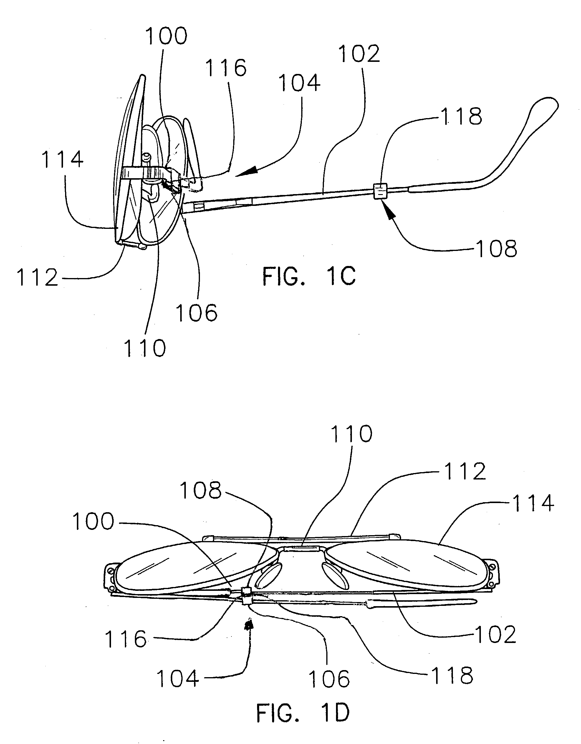 Offset eyeglasses clasp