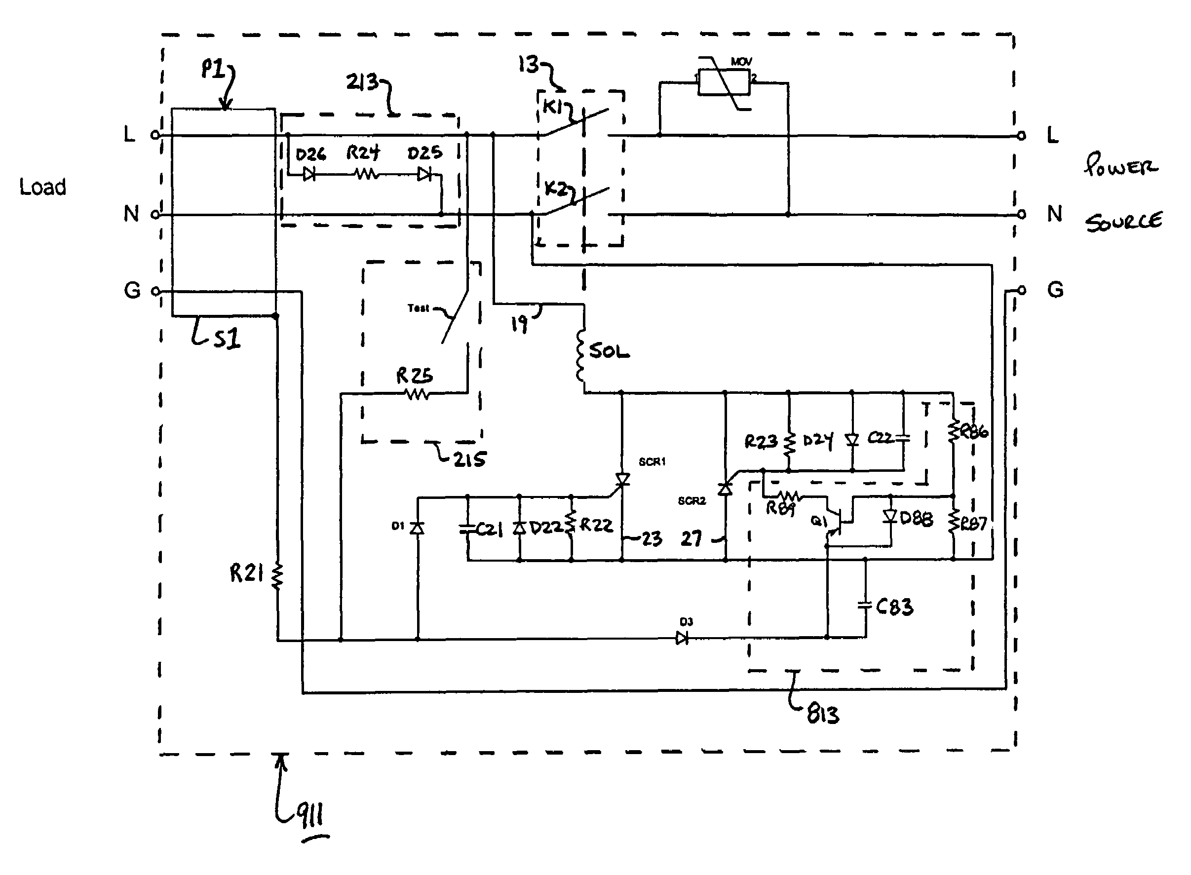 Fireguard circuit